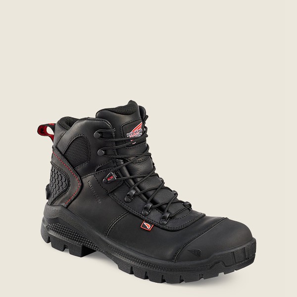 Red Wing Mens Safety Boots - Crv™ - 6-inch Waterproof Toe - Black - KRQ430928